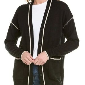 Cabi Women's #5633 Snap Button Front Comfort Cardigan Size Large Black